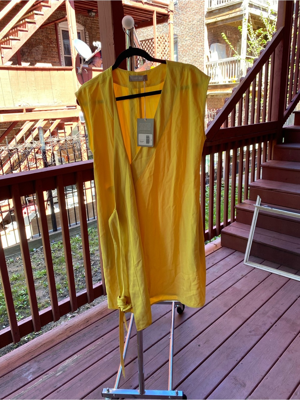 Everlane Yellow Sleeveless V-Neck Dress - Picture 2 of 10